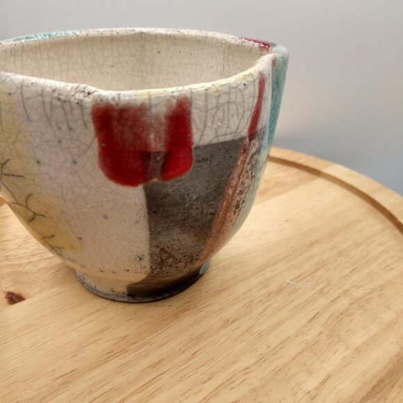 Segal Signed Pottery Bowl/Cup green/brown MCM look - Picture 9 of 15